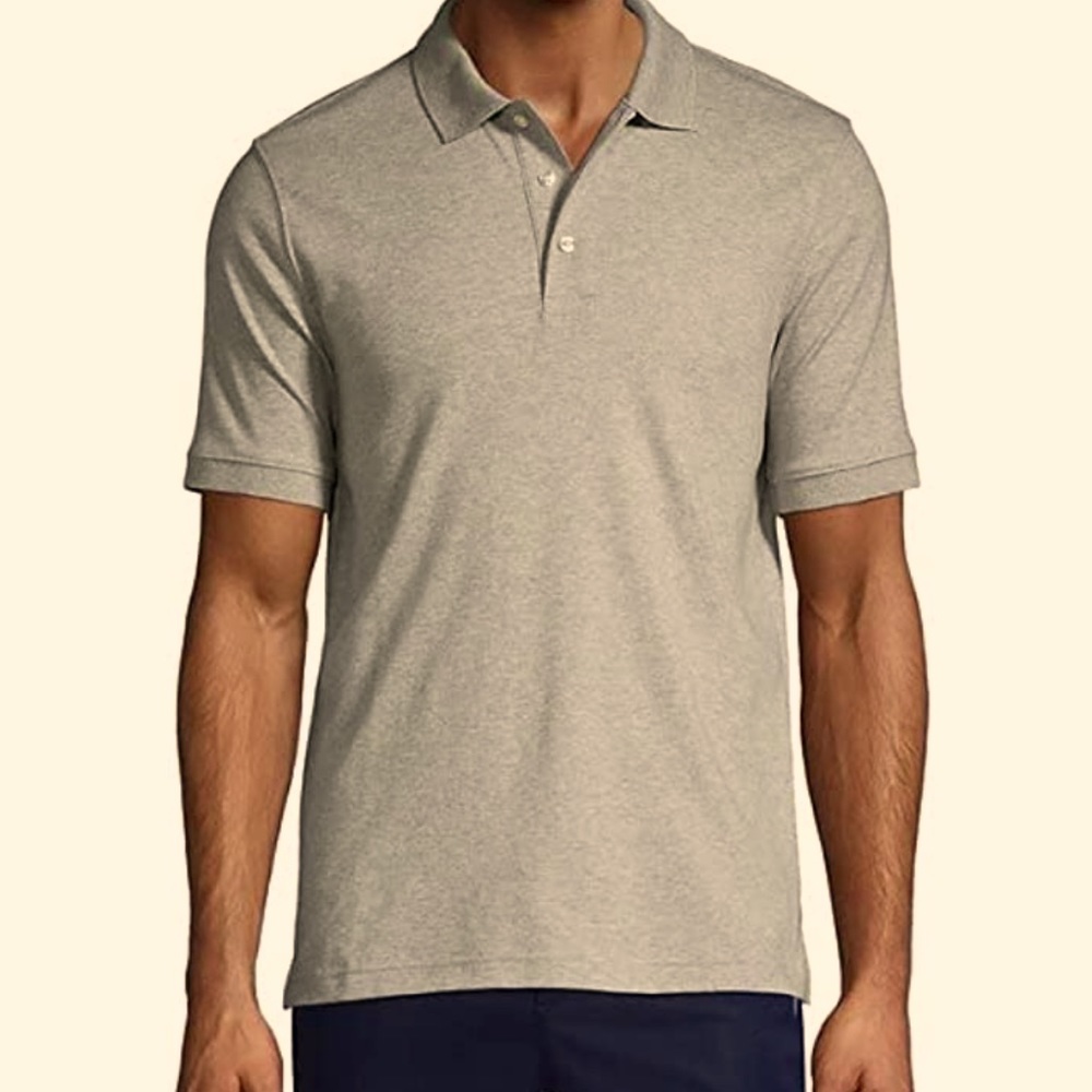 Mens Cutter and Buck gray pique polo. Size Medium